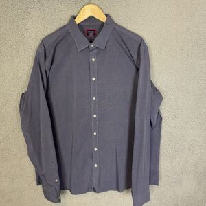 Untuckit Shirt Mens‎ XXLT Blue Long Sleeve Button Up Casual Wrinkle Free